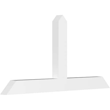 Ekena Millwork Portland Architectural Grade PVC Gable Bracket, 72"W x 36"H x 4"D x 6"F, 12/12 Pitch GBP072X36X0406POR00